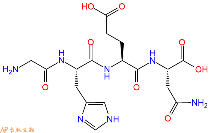 专肽生物产品H2N-Gly-His-Glu-Asn-OH