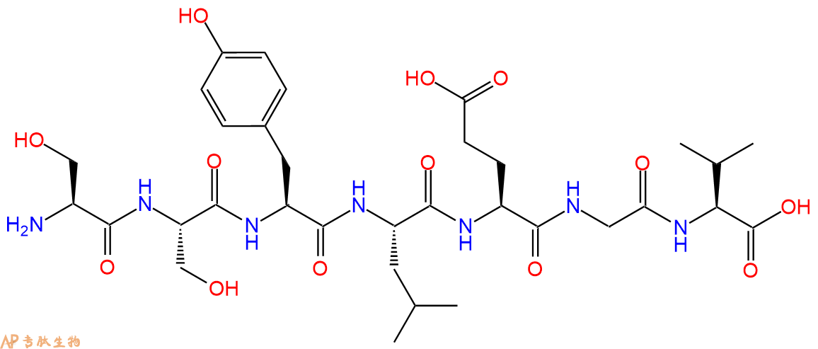 专肽生物产品H2N-Ser-Ser-Tyr-Leu-Glu-Gly-Val-OH