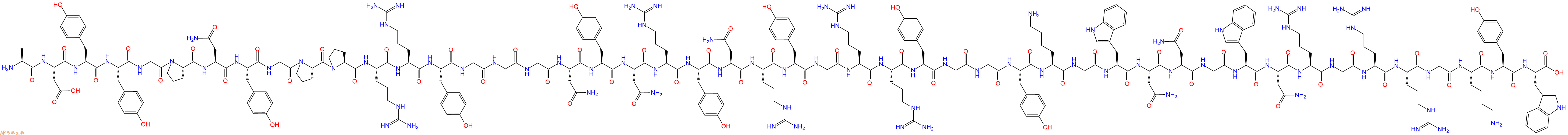 专肽生物产品H2N-Ala-Asp-Tyr-Tyr-Gly-Pro-Asn-Tyr-Gly-Pro-Pro-Arg-Arg-Tyr-Gly-Gly-Gly-Asn-Tyr-Asn-Arg-Tyr-Asn-Arg-Tyr-Gly-Arg-Arg-Tyr-Gly-Gly-Tyr-Lys-Gly-Trp-Asn-Asn-Gly-Trp-Asn-Arg-Gly-Arg-Arg-Gly-Lys-Tyr-Trp-OH