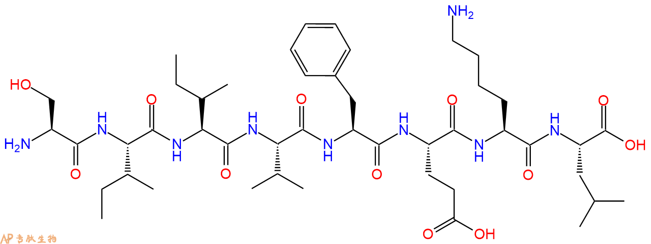 专肽生物产品H2N-Ser-Ile-Ile-Val-Phe-Glu-Lys-Leu-OH