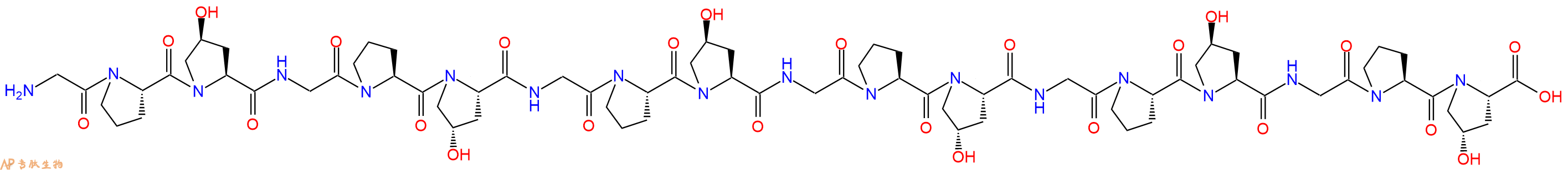 专肽生物产品H2N-Gly-Pro-Hyp-Gly-Pro-Hyp-Gly-Pro-Hyp-Gly-Pro-Hyp-Gly-Pro-Hyp-Gly-Pro-Hyp-OH