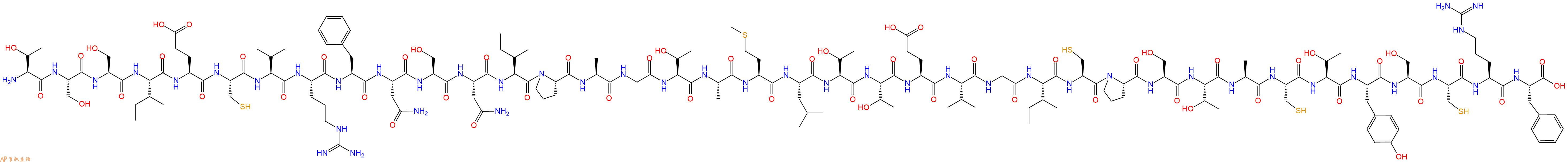 专肽生物产品H2N-Thr-Ser-Ser-Ile-Glu-Cys-Val-Arg-Phe-Asn-Ser-Asn-Ile-Pro-Ala-Gly-Thr-Ala-Met-Leu-Thr-Thr-Glu-Val-Gly-Ile-Cys-Pro-Ser-Thr-Ala-Cys-Thr-Tyr-Ser-Cys-Arg-Phe-OH