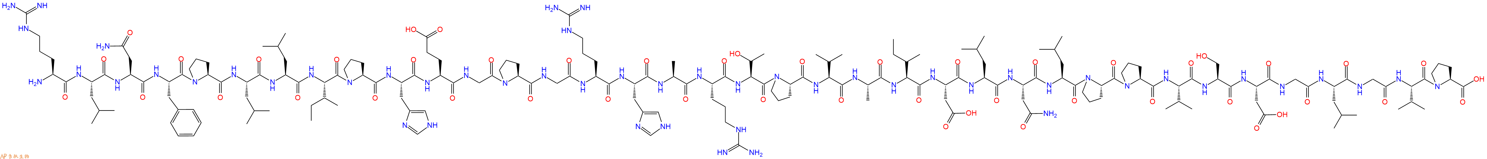专肽生物产品H2N-Arg-Leu-Asn-Phe-Pro-Leu-Leu-Ile-Pro-His-Glu-Gly-Pro-Gly-Arg-His-Ala-Arg-Thr-Pro-Val-Ala-Ile-Asp-Leu-Asn-Leu-Pro-Pro-Val-Ser-Asp-Gly-Leu-Gly-Val-Pro-OH