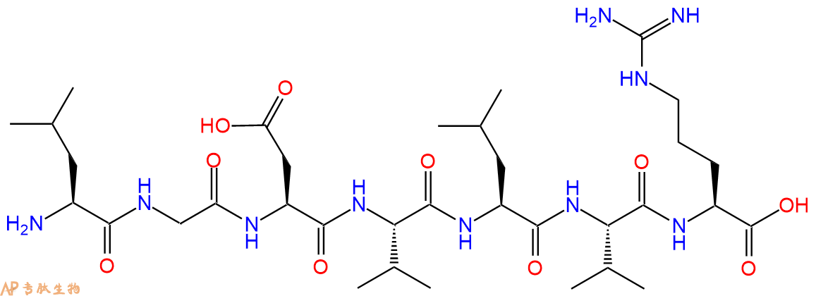 专肽生物产品H2N-Leu-Gly-Asp-Val-Leu-Val-Arg-OH