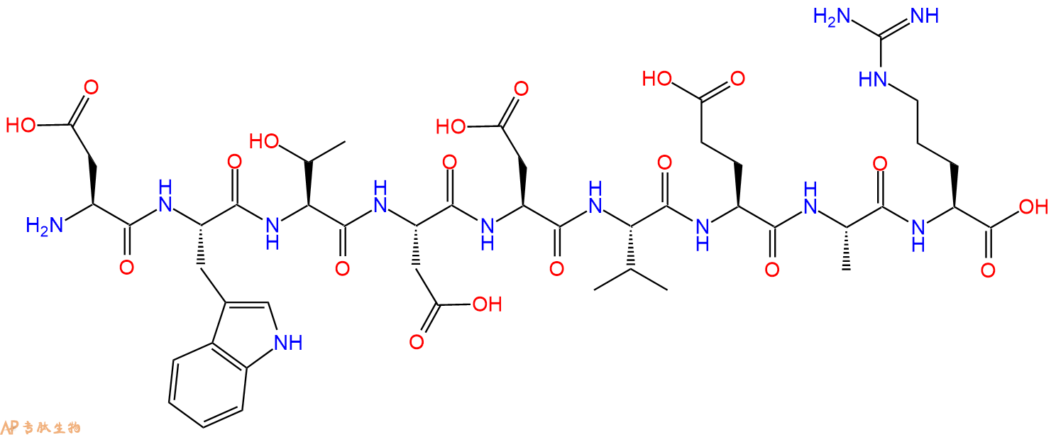 专肽生物产品H2N-Asp-Trp-Thr-Asp-Asp-Val-Glu-Ala-Arg-OH