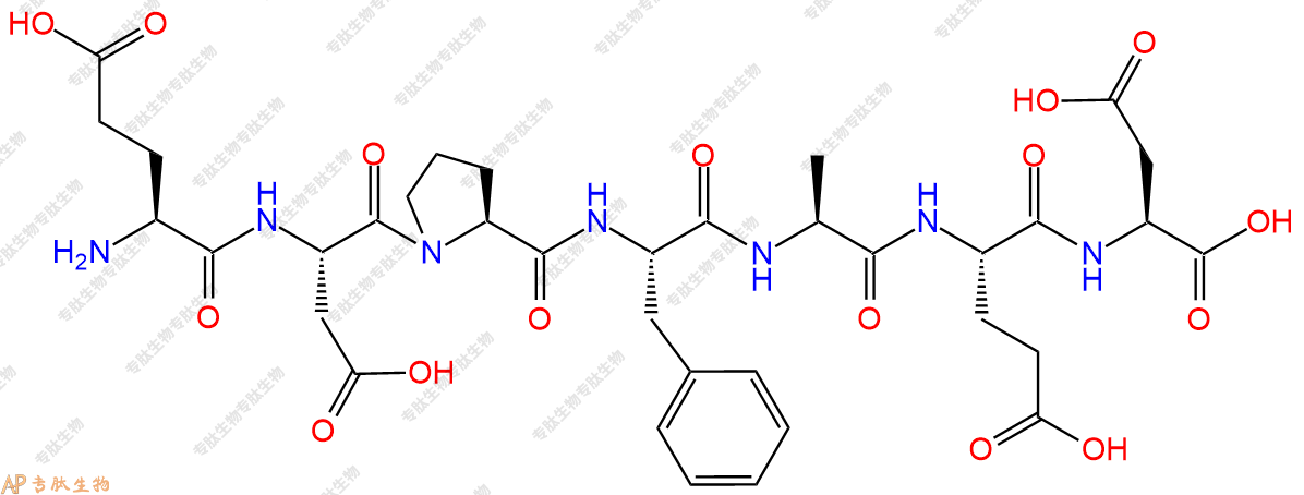 专肽生物产品H2N-Glu-Asp-Pro-Phe-Ala-Glu-Asp-OH