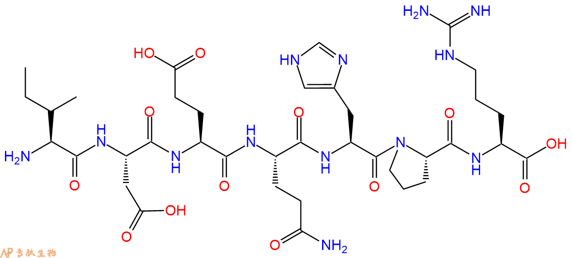 专肽生物产品H2N-Ile-Asp-Glu-Gln-His-Pro-Arg-OH
