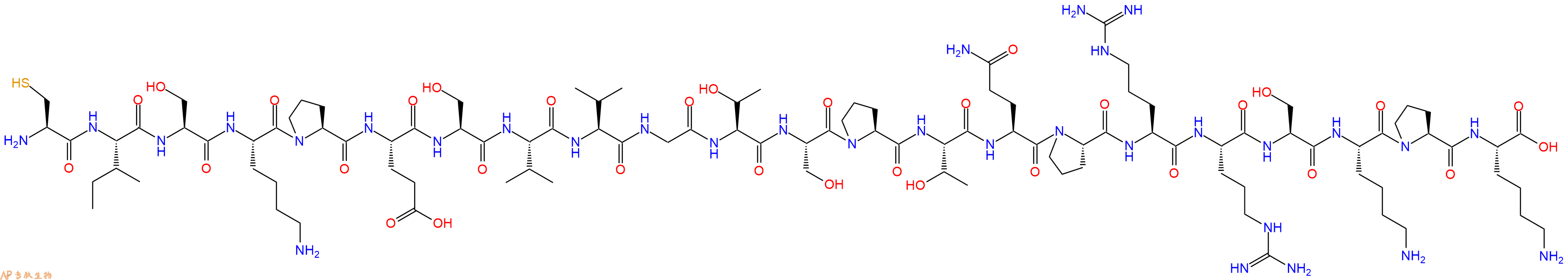 专肽生物产品H2N-Cys-Ile-Ser-Lys-Pro-Glu-Ser-Val-Val-Gly-Thr-Ser-Pro-Thr-Gln-Pro-Arg-Arg-Ser-Lys-Pro-Lys-OH