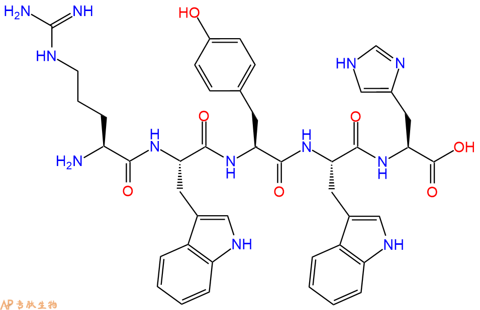 专肽生物产品H2N-Arg-Trp-Tyr-Trp-His-OH