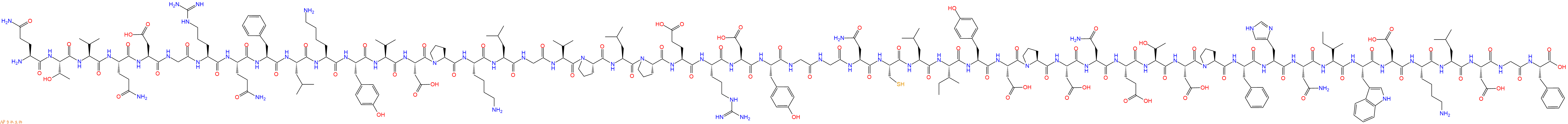 专肽生物产品H2N-Gln-Thr-Val-Gln-Asp-Gly-Arg-Gln-Phe-Leu-Lys-Tyr-Val-Asp-Pro-Lys-Leu-Gly-Val-Pro-Leu-Pro-Glu-Arg-Asp-Tyr-Gly-Gly-Asn-Cys-Leu-Ile-Tyr-Asp-Pro-Asp-Asn-Glu-Thr-Asp-Pro-Phe-His-Asn-Ile-Trp-Asp-Lys-Leu-Asp-Gly-Phe-OH