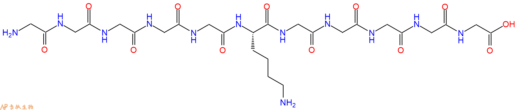 专肽生物产品H2N-Gly-Gly-Gly-Gly-Gly-Lys-Gly-Gly-Gly-Gly-Gly-OH
