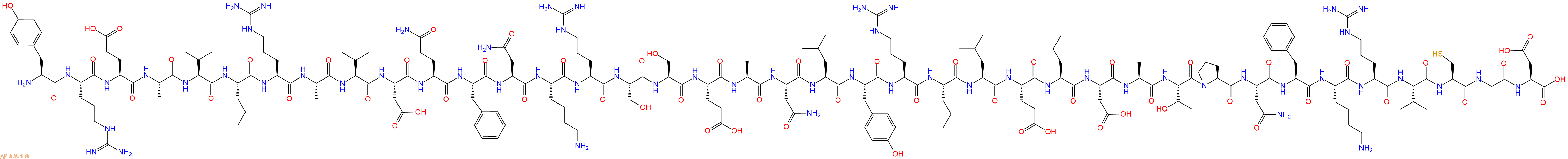 专肽生物产品H2N-Tyr-Arg-Glu-Ala-Val-Leu-Arg-Ala-Val-Asp-Gln-Phe-Asn-Lys-Arg-Ser-Ser-Glu-Ala-Asn-Leu-Tyr-Arg-Leu-Leu-Glu-Leu-Asp-Ala-Thr-Pro-Asn-Phe-Lys-Arg-Val-Cys-Gly-Asp-OH