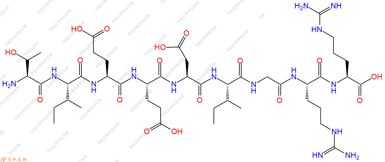 专肽生物产品H2N-Thr-Ile-Glu-Glu-Asp-Ile-Gly-Arg-Arg-OH