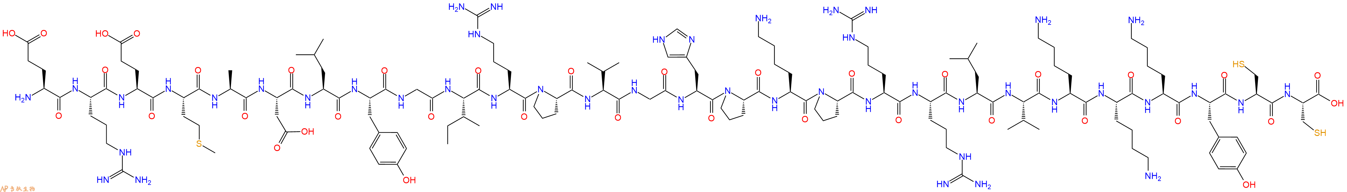 专肽生物产品H2N-Glu-Arg-Glu-Met-Ala-Asp-Leu-Tyr-Gly-Ile-Arg-Pro-Val-Gly-His-Pro-Lys-Pro-Arg-Arg-Leu-Val-Lys-Lys-Lys-Tyr-Cys-Cys-OH
