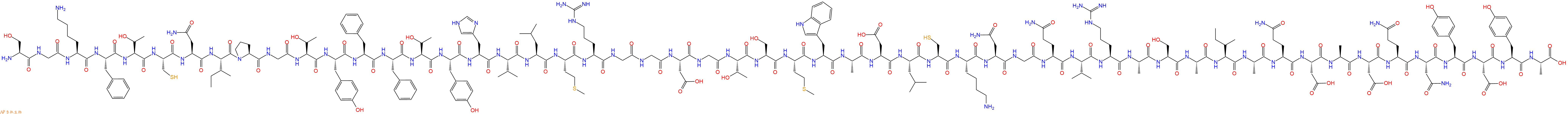 专肽生物产品H2N-Ser-Gly-Lys-Phe-Thr-Cys-Asn-Ile-Pro-Gly-Thr-Tyr-Phe-Phe-Thr-Tyr-His-Val-Leu-Met-Arg-Gly-Gly-Asp-Gly-Thr-Ser-Met-Trp-Ala-Asp-Leu-Cys-Lys-Asn-Gly-Gln-Val-Arg-Ala-Ser-Ala-Ile-Ala-Gln-Asp-Ala-Asp-Gln-Asn-Tyr-Asp-Tyr-Ala-OH