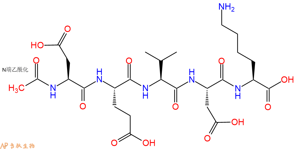 专肽生物产品Ac-Asp-Glu-Val-Asp-Lys-OH