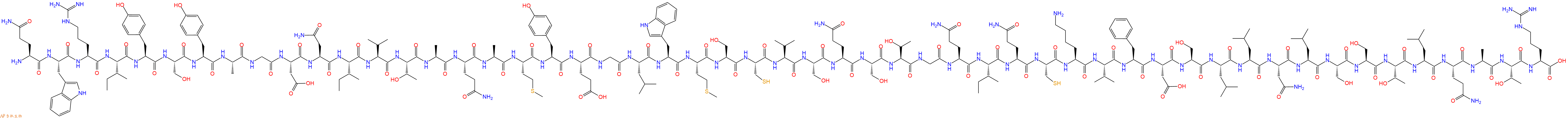 专肽生物产品H2N-Gln-Trp-Arg-Ile-Tyr-Ser-Tyr-Ala-Gly-Asp-Asn-Ile-Val-Thr-Ala-Gln-Ala-Met-Tyr-Glu-Gly-Leu-Trp-Met-Ser-Cys-Val-Ser-Gln-Ser-Thr-Gly-Gln-Ile-Gln-Cys-Lys-Val-Phe-Asp-Ser-Leu-Leu-Asn-Leu-Ser-Ser-Thr-Leu-Gln-Ala-Thr-Arg-OH