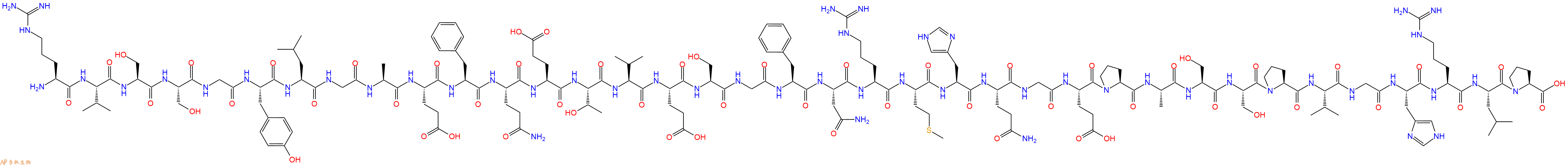 专肽生物产品H2N-Arg-Val-Ser-Ser-Gly-Tyr-Leu-Gly-Ala-Glu-Phe-Gln-Glu-Thr-Val-Glu-Ser-Gly-Phe-Asn-Arg-Met-His-Gln-Gly-Glu-Pro-Ala-Ser-Ser-Pro-Val-Gly-His-Arg-Leu-Pro-OH
