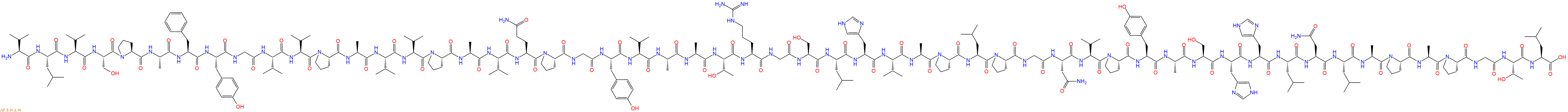 专肽生物产品H2N-Val-Leu-Val-Ser-Pro-Ala-Phe-Tyr-Gly-Val-Val-Pro-Ala-Val-Val-Pro-Ala-Val-Gln-Pro-Gly-Tyr-Val-Ala-Ala-Thr-Arg-Gly-Ser-Leu-His-Val-Ala-Pro-Leu-Pro-Gly-Asn-Val-Pro-Tyr-Ala-Ser-His-His-Leu-Asn-Leu-Ala-Pro-Ala-Pro-Gly-Thr-Leu-OH