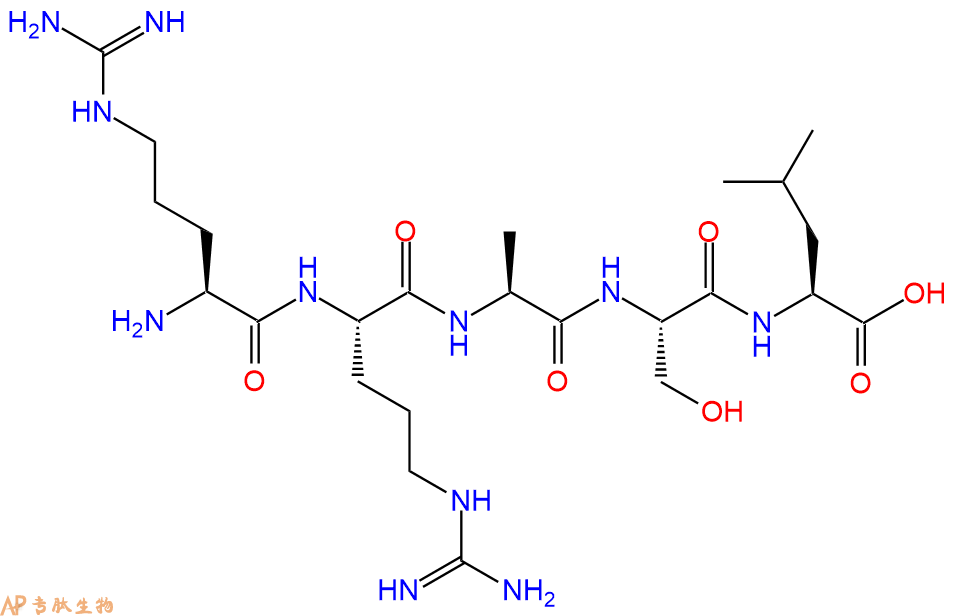 专肽生物产品H2N-Arg-Arg-Ala-Ser-Leu-OH