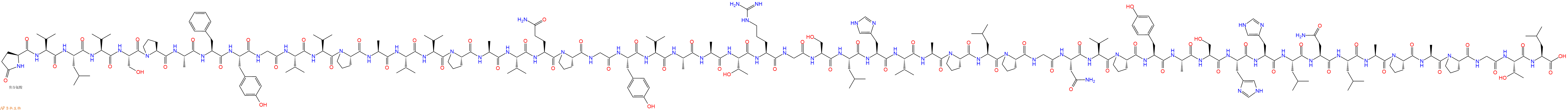 专肽生物产品Pyr-Val-Leu-Val-Ser-Pro-Ala-Phe-Tyr-Gly-Val-Val-Pro-Ala-Val-Val-Pro-Ala-Val-Gln-Pro-Gly-Tyr-Val-Ala-Ala-Thr-Arg-Gly-Ser-Leu-His-Val-Ala-Pro-Leu-Pro-Gly-Asn-Val-Pro-Tyr-Ala-Ser-His-His-Leu-Asn-Leu-Ala-Pro-Ala-Pro-Gly-Thr-Leu-OH
