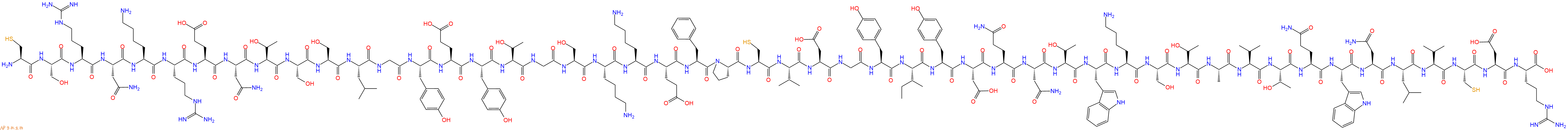 专肽生物产品H2N-Cys-Ser-Arg-Asn-Lys-Arg-Glu-Asn-Thr-Ser-Ser-Leu-Gly-Tyr-Glu-Tyr-Thr-Gly-Ser-Lys-Lys-Glu-Phe-Pro-Cys-Val-Asp-Gly-Tyr-Ile-Tyr-Asp-Gln-Asn-Thr-Trp-Lys-Ser-Thr-Ala-Val-Thr-Gln-Trp-Asn-Leu-Val-Cys-Asp-Arg-OH