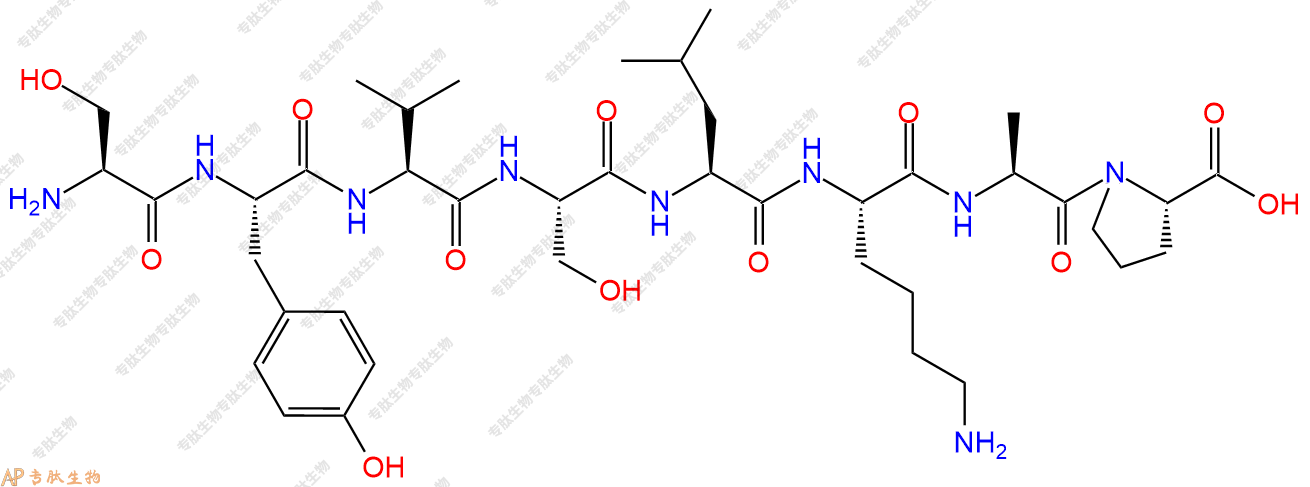 专肽生物产品H2N-Ser-Tyr-Val-Ser-Leu-Lys-Ala-Pro-OH