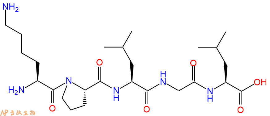 专肽生物产品H2N-Lys-Pro-Leu-Gly-Leu-OH