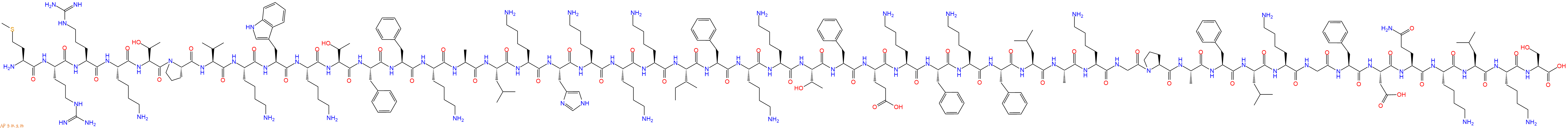 专肽生物产品H2N-Met-Arg-Arg-Lys-Thr-Pro-Val-Lys-Trp-Lys-Thr-Phe-Phe-Lys-Ala-Leu-Lys-His-Lys-Lys-Lys-Ile-Phe-Lys-Lys-Thr-Phe-Glu-Lys-Phe-Lys-Phe-Leu-Ala-Lys-Gly-Pro-Ala-Phe-Leu-Lys-Gly-Phe-Asp-Gln-Lys-Leu-Lys-Ser-OH