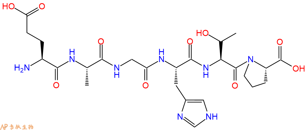 专肽生物产品H2N-Glu-Ala-Gly-His-Thr-Pro-OH
