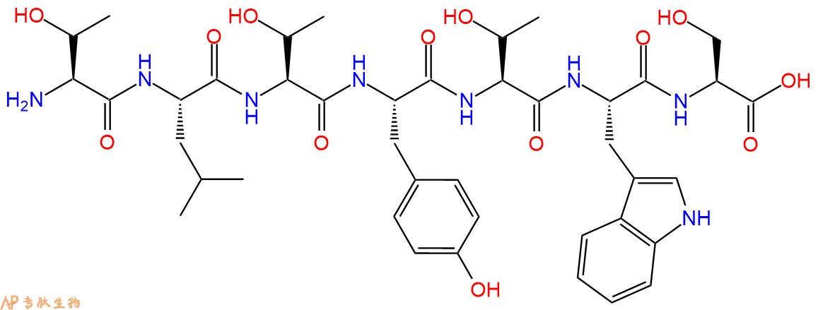 专肽生物产品H2N-Thr-Leu-Thr-Tyr-Thr-Trp-Ser-OH