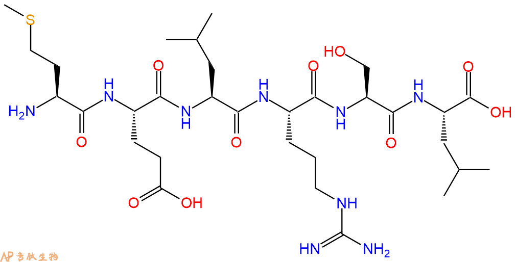 专肽生物产品H2N-Met-Glu-Leu-Arg-Ser-Leu-OH
