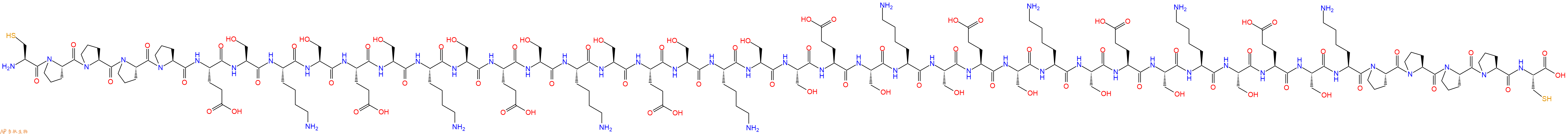 专肽生物产品H2N-Cys-Pro-Pro-Pro-Pro-Glu-Ser-Lys-Ser-Glu-Ser-Lys-Ser-Glu-Ser-Lys-Ser-Glu-Ser-Lys-Ser-Ser-Glu-Ser-Lys-Ser-Glu-Ser-Lys-Ser-Glu-Ser-Lys-Ser-Glu-Ser-Lys-Pro-Pro-Pro-Pro-Cys-OH
