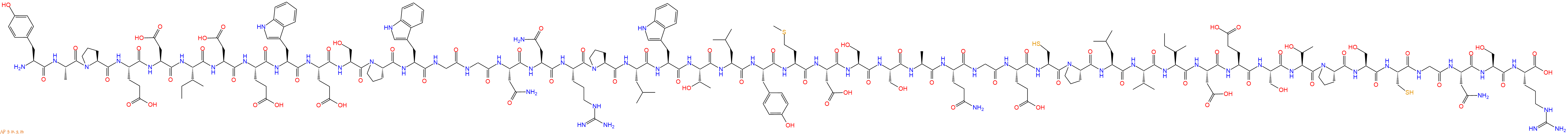 专肽生物产品H2N-Tyr-Ala-Pro-Glu-Asp-Ile-Asp-Glu-Trp-Glu-Ser-Pro-Trp-Gly-Gly-Asn-Asn-Arg-Pro-Leu-Trp-Thr-Leu-Tyr-Met-Asp-Ser-Ser-Ala-Gln-Gly-Glu-Cys-Pro-Leu-Val-Ile-Asp-Glu-Ser-Thr-Pro-Ser-Cys-Gly-Asn-Ser-Arg-OH