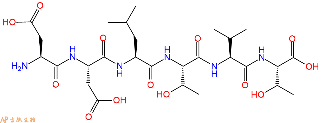 专肽生物产品H2N-Asp-Asp-Leu-Thr-Val-Thr-OH