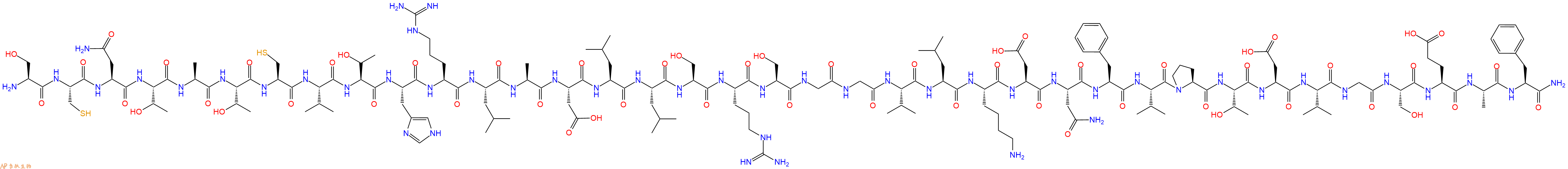 专肽生物产品H2N-Ser-Cys-Asn-Thr-Ala-Thr-Cys-Val-Thr-His-Arg-Leu-Ala-Asp-Leu-Leu-Ser-Arg-Ser-Gly-Gly-Val-Leu-Lys-Asp-Asn-Phe-Val-Pro-Thr-Asp-Val-Gly-Ser-Glu-Ala-Phe-NH2
