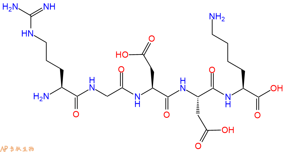 专肽生物产品H2N-Arg-Gly-Asp-Asp-Lys-OH