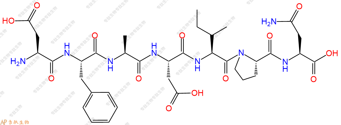 专肽生物产品H2N-Asp-Phe-Ala-Asp-Ile-Pro-Asn-OH