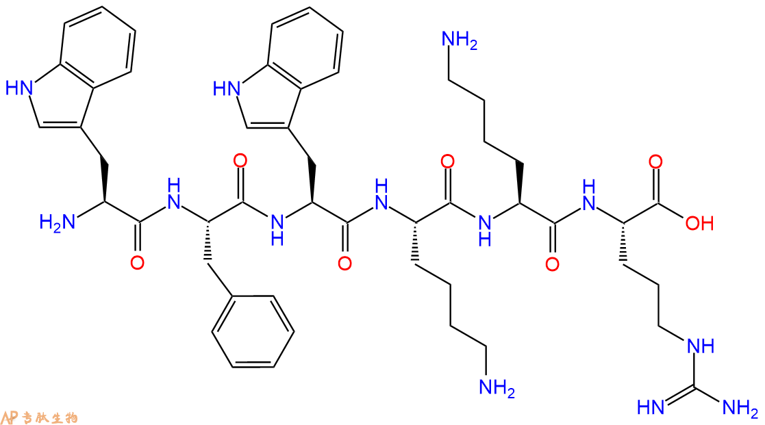 专肽生物产品H2N-Trp-Phe-Trp-Lys-Lys-Arg-OH