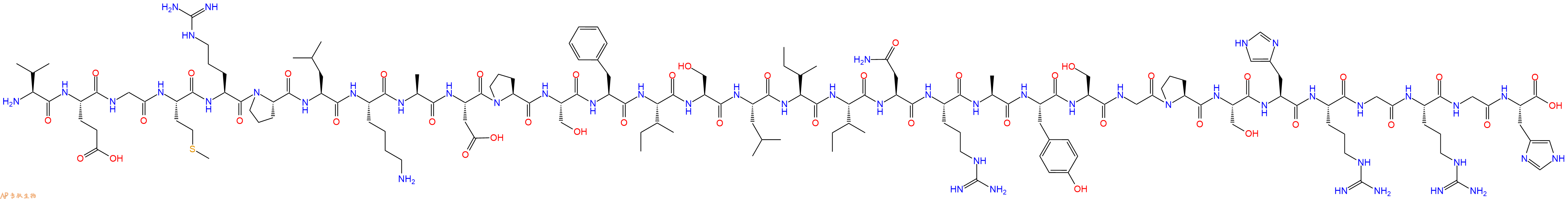 专肽生物产品H2N-Val-Glu-Gly-Met-Arg-Pro-Leu-Lys-Ala-Asp-Pro-Ser-Phe-Ile-Ser-Leu-Ile-Ile-Asn-Arg-Ala-Tyr-Ser-Gly-Pro-Ser-His-Arg-Gly-Arg-Gly-His-OH