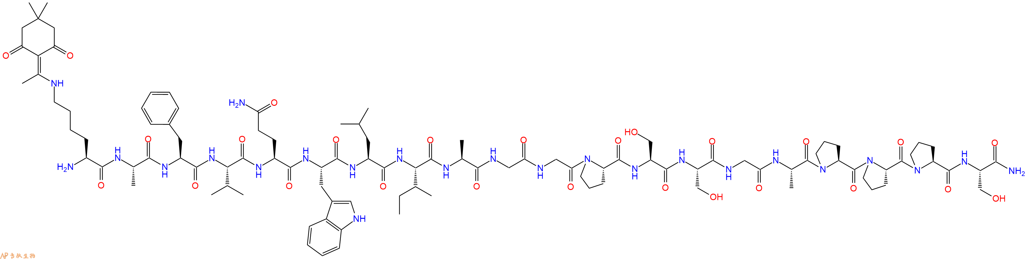 专肽生物产品H2N-Lys(Dde)-Ala-Phe-Val-Gln-Trp-Leu-Ile-Ala-Gly-Gly-Pro-Ser-Ser-Gly-Ala-Pro-Pro-Pro-Ser-NH2