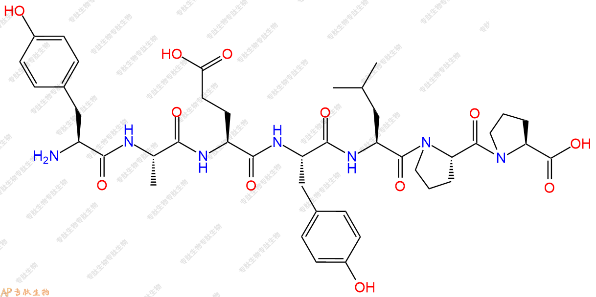 专肽生物产品H2N-Tyr-Ala-Glu-Tyr-Leu-Pro-Pro-OH