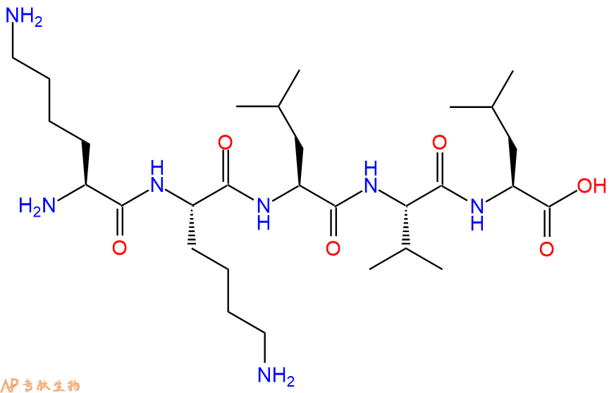 专肽生物产品H2N-Lys-Lys-Leu-Val-Leu-OH