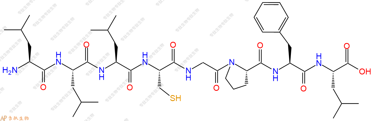 专肽生物产品H2N-Leu-Leu-Leu-Cys-Gly-Pro-Phe-Leu-OH