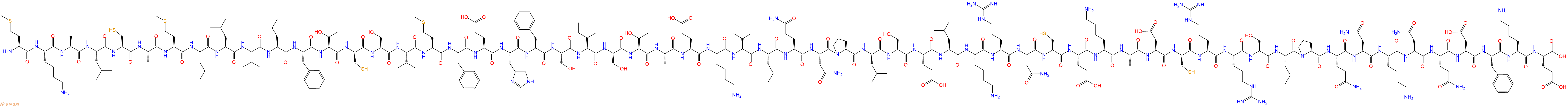 专肽生物产品H2N-Met-Lys-Ala-Leu-Cys-Ala-Met-Leu-Leu-Val-Leu-Phe-Thr-Cys-Ser-Val-Met-Phe-Glu-His-Phe-Ser-Ile-Ser-Thr-Ala-Glu-Lys-Val-Leu-Gln-Asn-Pro-Leu-Ser-Glu-Leu-Lys-Arg-Asn-Cys-Glu-Lys-Ala-Asp-Cys-Arg-Arg-Ser-Leu-Pro-Gln-Asn-Lys-Asn-Gln-Asp-Phe-Lys-Glu-OH