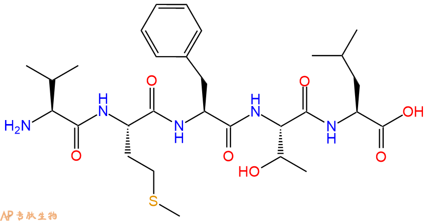 专肽生物产品H2N-Val-Met-Phe-Thr-Leu-OH