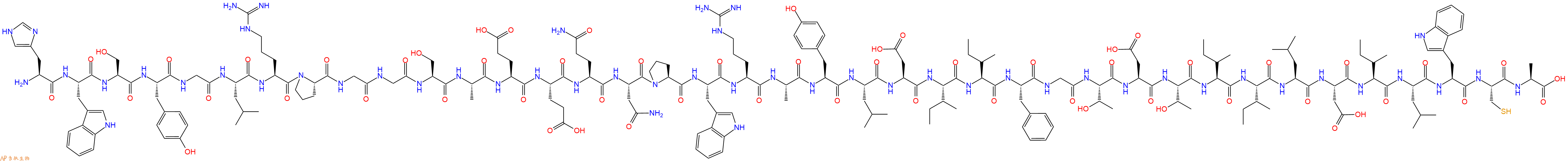 专肽生物产品H2N-His-Trp-Ser-Tyr-Gly-Leu-Arg-Pro-Gly-Gly-Ser-Ala-Glu-Glu-Gln-Asn-Pro-Trp-Arg-Ala-Tyr-Leu-Asp-Ile-Ile-Phe-Gly-Thr-Asp-Thr-Ile-Ile-Leu-Asp-Ile-Leu-Trp-Cys-Ala-OH