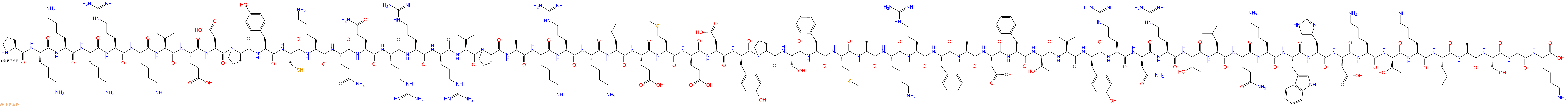 专肽生物产品H2N-Pro-Lys-Lys-Lys-Arg-Lys-Val-Glu-Asp-Pro-Tyr-Cys-Lys-Gln-Gln-Arg-Arg-Arg-Val-Pro-Ala-Lys-Arg-Lys-Leu-Glu-Met-Glu-Asp-Tyr-Pro-Ser-Phe-Met-Ala-Lys-Arg-Phe-Ala-Asp-Phe-Thr-Val-Tyr-Arg-Asn-Arg-Thr-Leu-Gln-Lys-Trp-His-Asp-Lys-Thr-Lys-Leu-Ala-Ser-Gly-Lys-OH