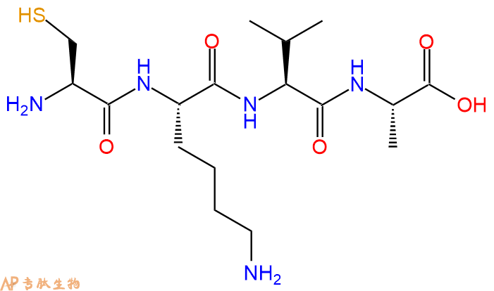 专肽生物产品H2N-Cys-Lys-Val-Ala-OH