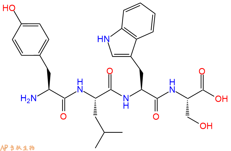 专肽生物产品H2N-Tyr-Leu-Trp-Ser-OH